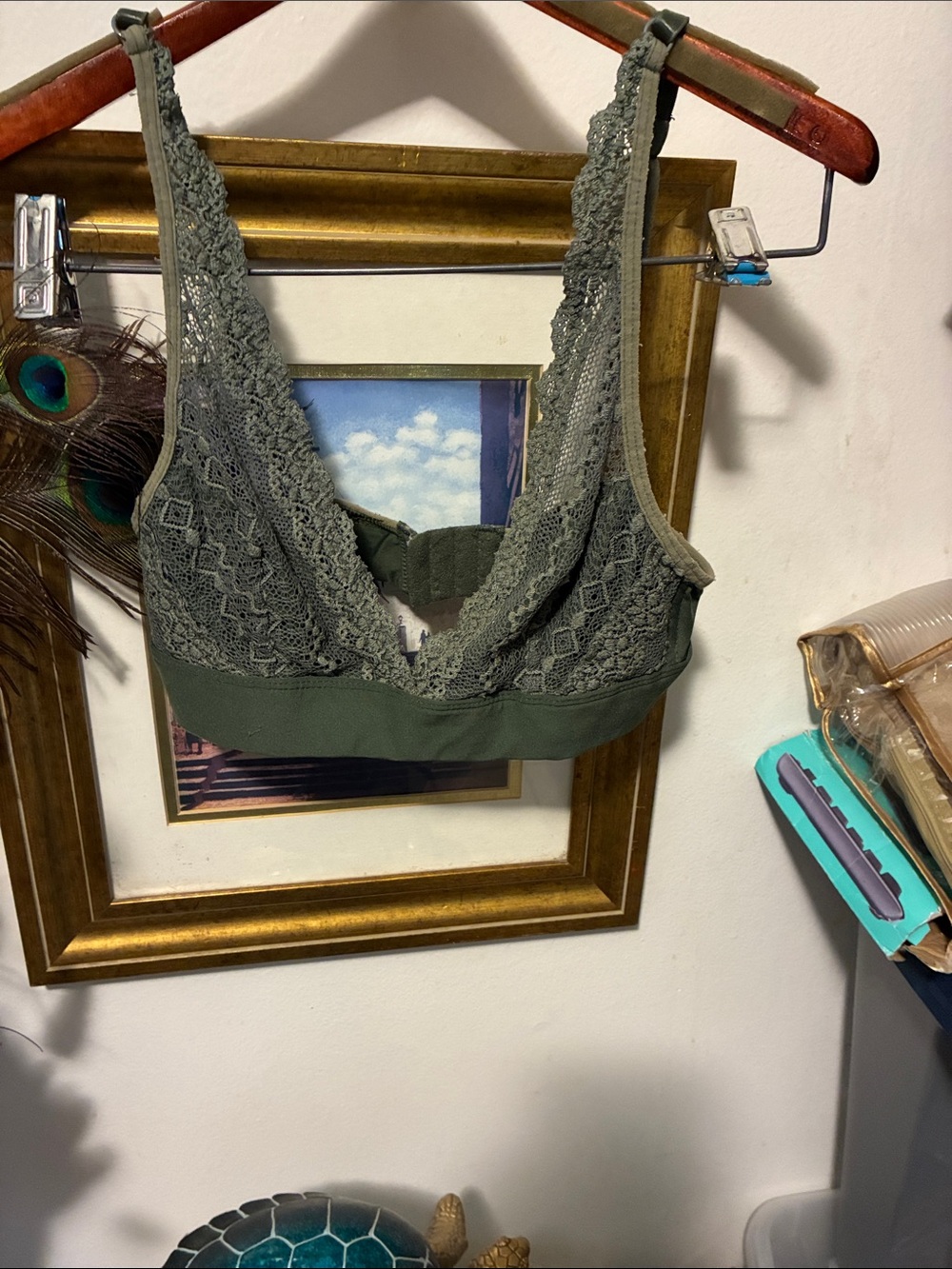 Marilyn Monroe Olive Green Lace Bralette